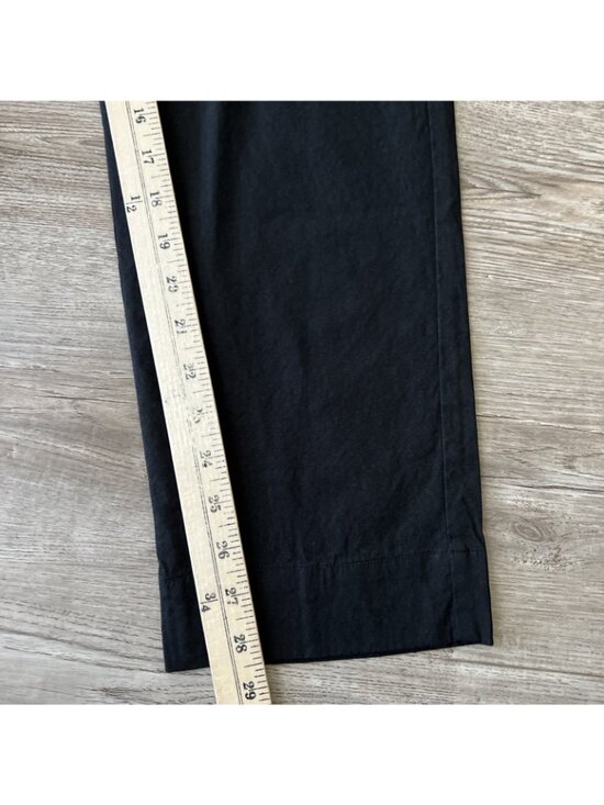 Vince Linen Blend Utility Pant Womens 8 Black High Waist Ankle Length - Picture 6 of 16
